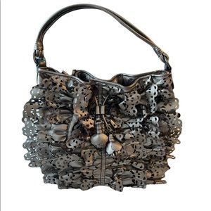 Lockheart metallic leather rosette purse rare